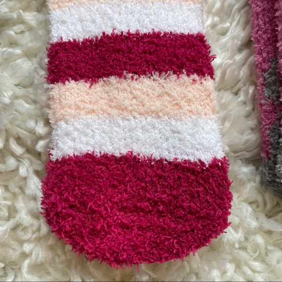 NWT 3 COZY SOCKS OWL PANDA STRIPED SOCKS Great holiday and Christmas gift - Picture 2 of 7